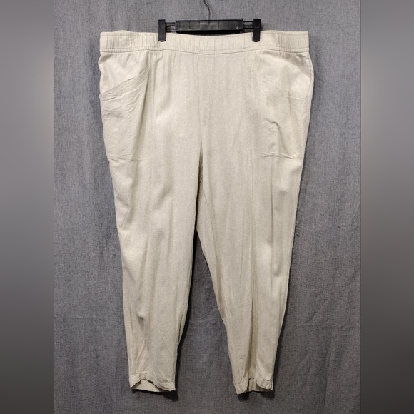 Old Navy Pants - NWOT Old Navy Linen Blend Pants Womens 3X Tan Boho Retro 90s Y2K Minimalist